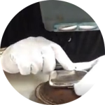 silversmith working on silver